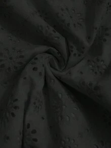 SHEIN Clasi 大码女式夏季假日裹身裙短裤配腰带 - 黑色 - 查看 5