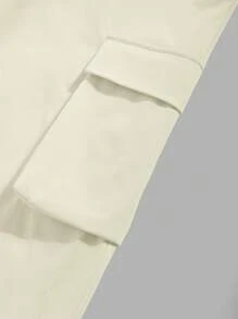 SHEIN 青少年男童休闲舒适百搭侧袋直筒裤 - 白色 - 查看 6