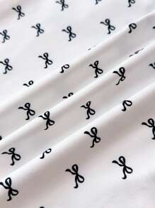 少女春夏情人节、家居、干净女孩/Y2K 风格、蕾丝边蝴蝶结白色蝴蝶结吊带背心和超短裤套装