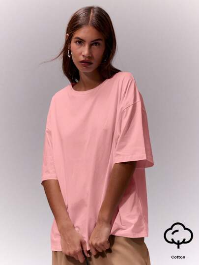 MUSERA Soft Oversized Crew Neck T-Shirt Casual Oversized Tees Airport Back To School Winter ,Elegant Spring Summer