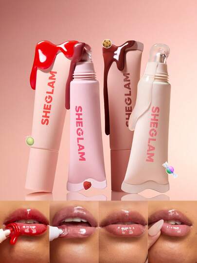SHEGLAM Kit De Cuidado Labial Hidratante Crystal Glaze Cuidado Labial Hidratante Transparente Espejo Transparente Cuidado Labial Hidratante Reduce Las LíNeas Finas De Los Labios Maquillaje De Labios GraduacióN CumpleañOs Vacaciones Verano OtoñO Y2K Elegante Moda Mujeres NiñAs Maquillaje CosméTico Belleza Fiesta Playa Viaje Camping Aire Libre Escuela Campus ExcursióN Festivales DecoracióN Regalo Presente Rosa Chica Cosplay Mejor Color Encanto Vibra