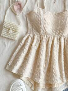 Soleia Canotta estiva casual e carina per donna taglia forte, per vacanze, laurea, matrimonio, ritorno a scuola, pranzo di Pasqua, con motivo floreale romantico, vita elastica, orlo asimmetrico, colore albicocca