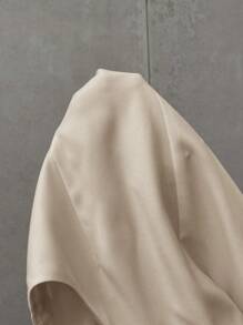 CosyJoli Women Plus Size Minimalist Button Front Suit Vest, Commute Casual In Fall/Winter - Apricot - View 7