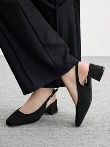 CUCCOO BIZCHIC 女士经典低跟黑色平底便鞋 - 黑色 - 查看 5