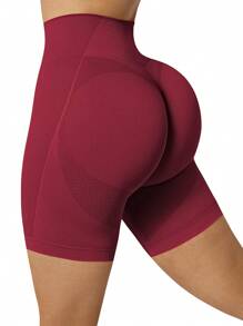 SHEIN Sport Studio Nahtlose Sport-Shorts mit hoher Elastizität, minimalistisch und modisch, geeignet für den Sommer
