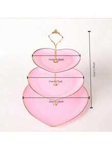 3-Tier Heart Shaped Cake Stand For Creative Wedding, Birthday Party, Candy, Dessert, Afternoon, High Tea ,Valentines Wedding, Birthday,Easter,Party Favors, Parties, Valentine'S Day, Black Valentine DAY, Valentines Wedding