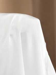 Slaydiva 新款春夏休闲基础运动风简约小立领前中拉链无袖短上衣+百褶裙迷你裙白色针织女两件套 - 白色 - 查看 9