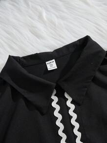 Set de 3 piezas para adolescentes, que incluye: Camisa de manga corta casual de verano, top con tirantes ajustables y shorts minimalistas