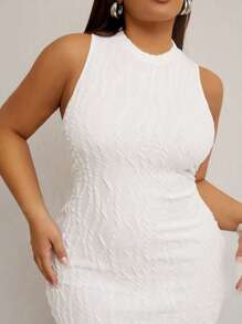 SHEIN SXY Vestido de tirantes de unicolor elegante y sexy con línea curva para mujer de talla grande, adecuado para uso diario, atuendo de crucero, fiesta de carnaval, vacaciones en la playa, cita nocturna, fiesta de soltera, Gyaru, Ibiza, Nashville, descanso, rave, modesto, elegante, club, lindo, casual, compras, ropa de calle, salir, fácil de combinar y se ve delgada, realza tu Body, favorece la figura, control del vientre