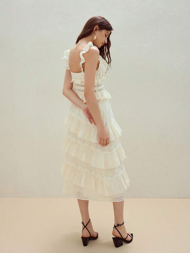 MOTF STUDIO FRILL TIERED LAYER DRESS