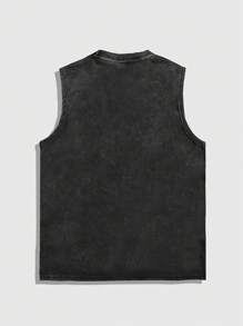 ROMWE MEN Goth Camiseta de tirantes minimalista y de moda para hombres, adecuada para el verano