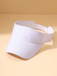 1 件装男士纯色简约魔术贴棒球帽