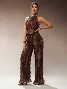 Hauture 褶饰波西米亚风印花阔腿裤 - 彩色 - 查看 5