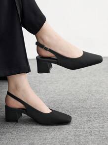 CUCCOO BIZCHIC 女士经典低跟黑色平底便鞋 - 黑色 - 查看 3