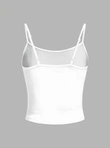 SHEIN EZwear Top/camiseta de tirantes de mujer con estampado floral, corte slim, adecuado para verano