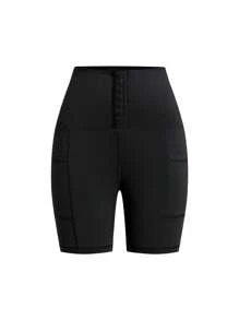 SHEIN Clasi Leggings skinny taille haute pour femmes, pantalons d'équitation avec poches latérales, lot de plusieurs couleurs - Multicolore - Voir 6