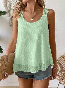 Breezaya Camiseta de tirantes de unicolor para mujer, de moda y adecuada para el verano