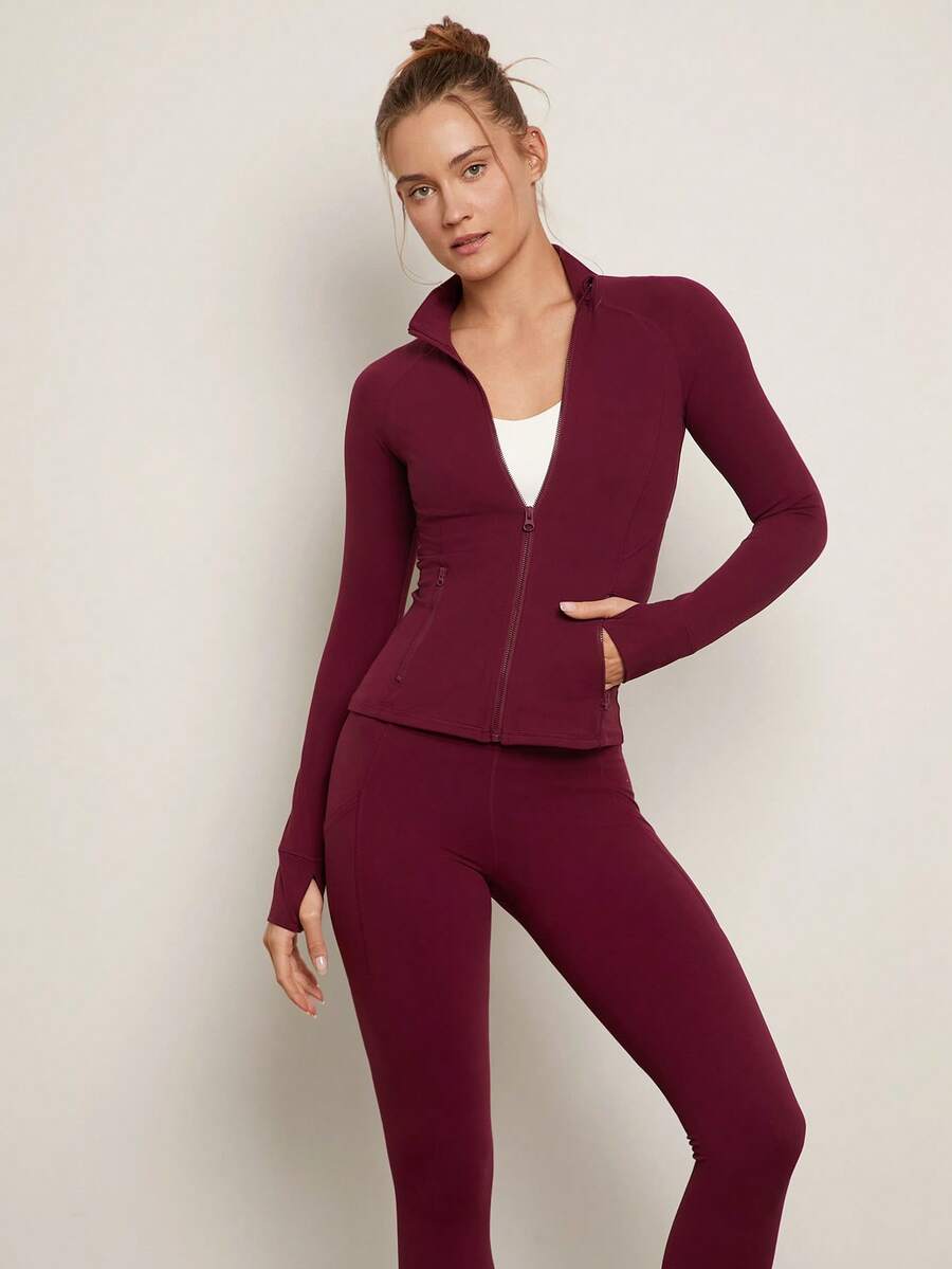 GLOWMODE 女士运动夹克 - 中紫紅色 - 查看 1