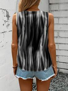 EMERY ROSE 休闲简约女式衬衫，适合夏季穿着，外出休闲皆宜，可爱夏日上衣 - 黑色 - 查看 5