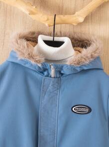 Chaqueta con capucha casual acolchada para niño preadolescente para otoño/invierno