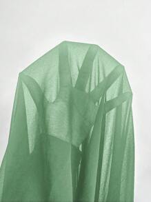 DreamSkyne Chiffon Layered Criss-Cross Back Spaghetti Strap Camisole, Slimming Effect - Army Green - View 5