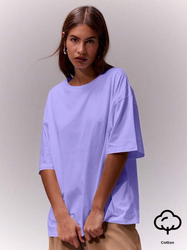 MUSERA Soft Oversized Crew Neck T-Shirt Spring Summer Casual Capsule Wardrobe Everyday Oversized Tee Airport Holiday Festival