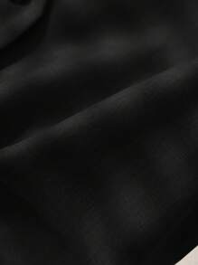 CosyJoli 大码女装夏季复活节和春季新款时尚商务休闲外出办公室教堂休闲通勤优雅商务亚麻无袖马甲秋冬 - 黑色 - 查看 5