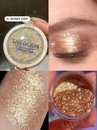 SHEGLAM Gleam Chaser Eyeshadow Topper-Honey Drip Sombra De Ojos Con Purpurina Dorada Acabado Brillante Sombra De Ojos Suave Y Combinable Brillos Marca Belleza Maquillaje CosméTico Para Mujeres NiñAs Perfecto Para Invierno Ideal Para Y2K Elegante Moda Adecuado Para CumpleañOs Navidad Regalo Fiesta Listo Mejor Color