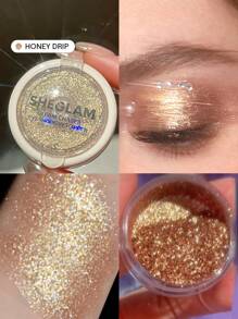 SHEGLAM Gleam Chaser Eyeshadow Topper-Honey Drip Sombra De Ojos Con Purpurina Dorada Acabado Brillante Sombra De Ojos Suave Y Combinable Brillos Marca Belleza Maquillaje CosméTico Para Mujeres NiñAs Perfecto Para OtoñO Invierno Ideal Para Y2K Elegante Moda Adecuado Para CumpleañOs Navidad Presente Fiesta Listo Mejor Color