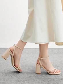 CUCCOO BIZCHIC Apricot-Color Fashion High Heel Sandals, Suitable For Dates And Gatherings For Christmas Spring Shoes Summer Shoes - Apricot - View 4