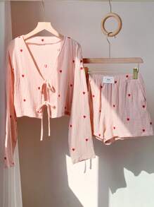 Comfortcana 女士两件套：长袖衬衫和短裤，夏季时尚