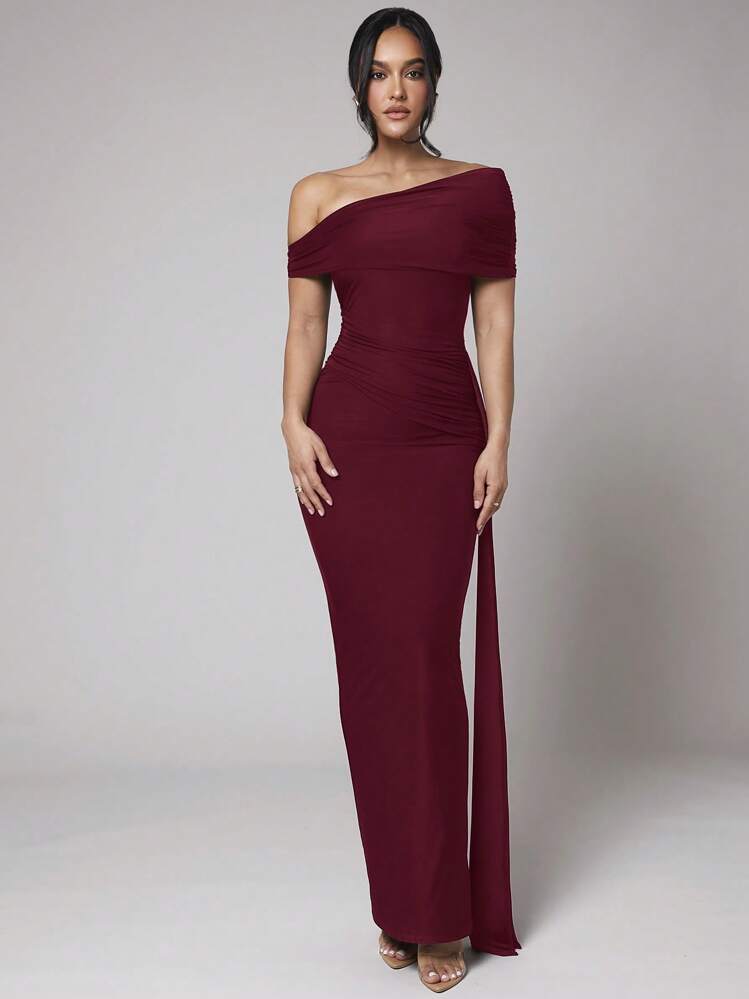 burgundy flowy dress Satin Strapless High-Low Maxi Stolen Studios new Swan Slip Dress has a signature clean 1744337708eea042b3d0129575d224d89b85b76647_thumbnail_750x999.webp