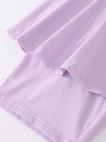 Tween Girl' 2 In 1 Bodycon Skirt With Leggings Set, Pink And Black Combo With Skirt Attached To Leggings - Multicolor - View 5