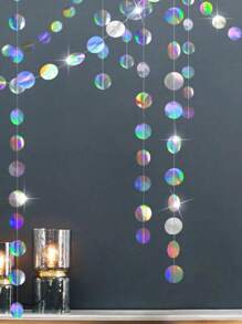 SHEIN 1pc Glitter Detail Round Decor Garland, Birthday Decoration Valentine DAY, Valentines Wedding, Birthday, Party Decorations, Wedding Decor, Birthday Decorations, Party Decor, Baby Shower, Bridal Shower, Bachelorette Party, Gender Reveal Decorations, Happy Birthday, Halloween Decor, Back To School, Supplies School, School Stuff