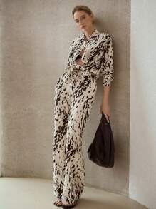 MOTF PREMIUM CAMISA ESTAMPADA INTEGRAL DE MEZCLA DE LINO - Multicolor - Ver 2