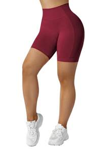 SHEIN Sport Studio Nahtlose Sport-Shorts mit hoher Elastizität, minimalistisch und modisch, geeignet für den Sommer