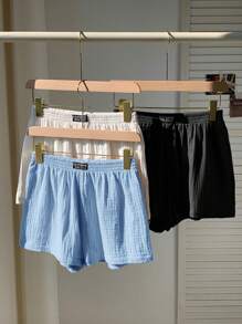 Comfortcana 2pcs Woven Wide Leg Shorts Set, Fashionable For Summer Cotton - Multicolor - View 5