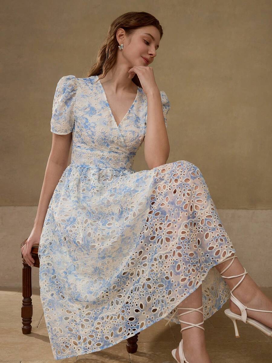 MOTF PREMIUM ALL OVER PRINT WRAP DRESS