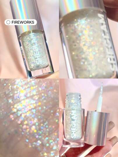 Insta- Glitter Liner-Fireworks Glitter Eyeshadow Gel Fashion Color  Evenly Pigmented  Glitter Shimmer Eyeliner Eyeshadow Brand Beauty Makeup Face Paint Cosmetic For Women Girls Perfect For Fall Winter Ideal For Y2K Fancy Fashion Suitable For Birthday Christmas Present Party Ready Best Color