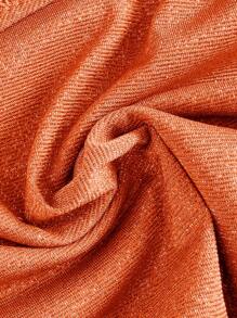 Soleia Women's Fashion Resort Style Textured Metallic Silver & Gold Sea Animal Print Bandeau Bikini Set - Orange - View 6