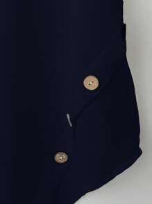 EMERY ROSE Set de 2 piezas para mujer de talla grande con top sin mangas de cuello redondo y bajo asimétrico en unicolor talla grande pantalones