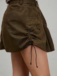 COUREZ 工装风中长裙/女士夏季穿搭 Y2K 街头休闲风 100%纯棉 复古风