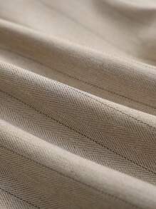 Franclia Plus Size Casual Commuting Striped Shorts, Summer - Grey - View 3