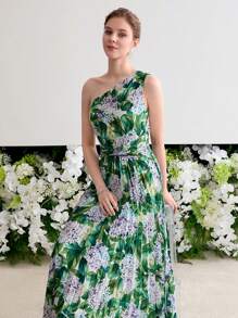 MOTF Soiréza PLEATED ASYMMETRICAL NECK COCKTAIL DRESS - Multicolor - View 3