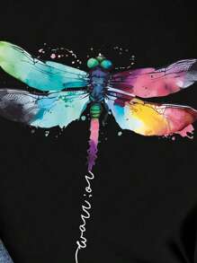 INAWLY Camiseta de tirantes con estampado de libélula colorida para mujer