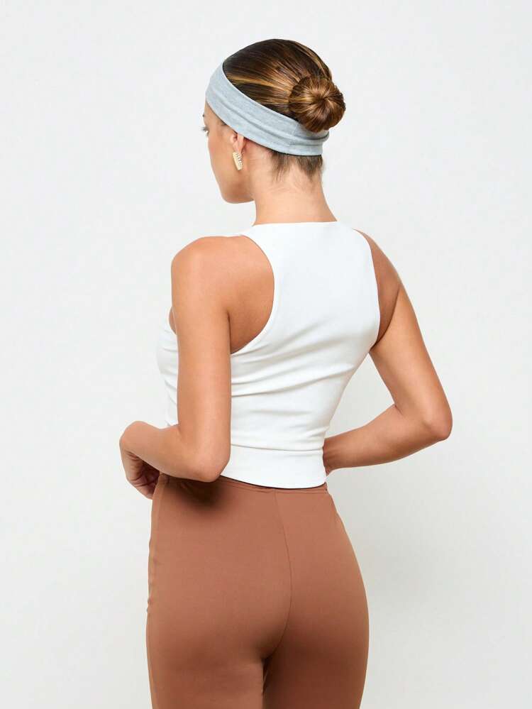 Crop Racerback Workout Tank Top