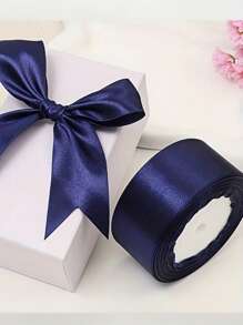 1 pieza de Cinta de satén (22 metros/rollo), cinta de satén de doble cara para decoración de rosas DIY, envoltura de regalos - Cinta de moño para decoración de mesa, silla, flores, cajas de regalo, decoración de pasteles, accesorios de vestir, tejido, crea una atmósfera festiva elegante, ancho de cinta (0.6/1/1.5/2/2.5/4/5 cm)