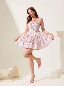 CUCCOO CHICEST Women's Pointed Toe Floral Rose High Heel Shoes, Elegant Sweet Romantic Fashion Pink Mesh Ankle Strap Pumps, Suitable For Formal Occasions, Weddings, Parties, Dates, Holidays, Christmas, Thanksgiving, New Year, Valentine's Day Elegant Shoes Wedding Shoes - Pink - View 12