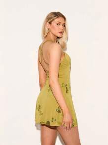 Glamine Váy hở lưng màu xanh lá cây mới cho mùa hè của phụ nữ Váy ngắn hở lưng gợi cảm cho mùa xuân và mùa hè - màu xanh lá - Xem 7