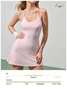 CourtClass Schlankes rückenfreies Sportkleid mit Schnürung, Athletickleid